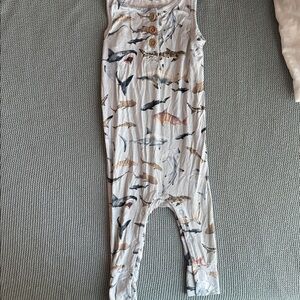 posh peanut sleeveless romper